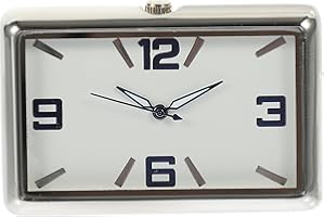 ABOOFAN Square Small Car Clock Adhesive Analog Dashboard Watch Tiny Self-Stick Automotive Timepiece for