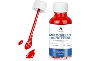 SENVEN Red Paint Multi Surface Apple Red Touch Up Paint Repair for Wall,Door,Cabinets,Wood,Furniture, Appliance,Tile,Porcelain,Touch Up Paint Pen for Refrigerators,Washers,Dishwashers,Microwave,Oven