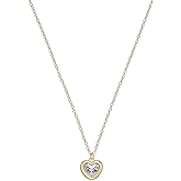 Coach Stone Heart Short Pendant Necklace