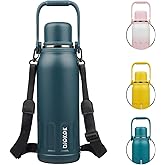 BJPKPK Insulated 50oz Thermal Water Bottle BPA Free With Lid and Carry Handle Stainless Steel Water Bottles for Outdoor Sports,Navy Blue