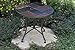 Outdoor Interiors Slate Mosaic Accent Table with Metal Base, 24-Inch, Charcoal
