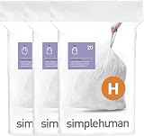 simplehuman Code H 60 Liners 50% Recycled Custom Fit 30-35L Dispenser