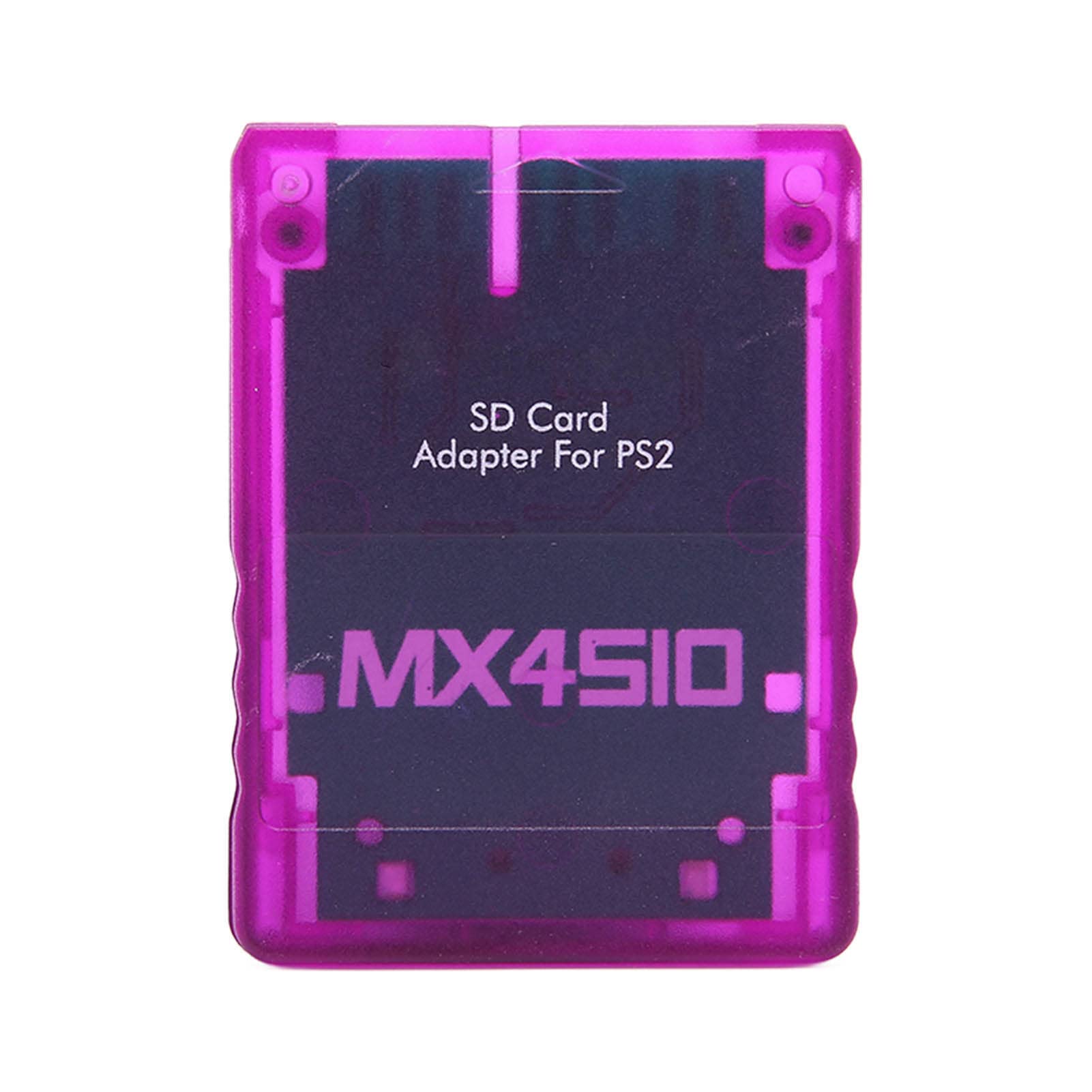 Bewinner PS2 MX4SIO SIO2SD Card Reader Adapter, Hand Made Stable Replacement MX4SIO TF Card Adapter for PS2(Purple)