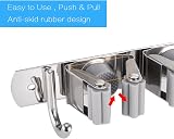 Hejo Mop and Broom Holder Wall Mounted 6 Racks 3 Hooks Heavy Duty Grey view 3