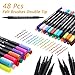 ARTISTORE Dual Brush Pen Art Markers- 48-Colors - Dual TIP Brush Pens Watercolor Markers - (Set of 48)