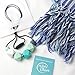 Stylish Baby Teething Necklace for Mom and Safe for Baby - BPA-Free and FDA-Approved - 'Nathan' (Teal White) - My Baby Chews