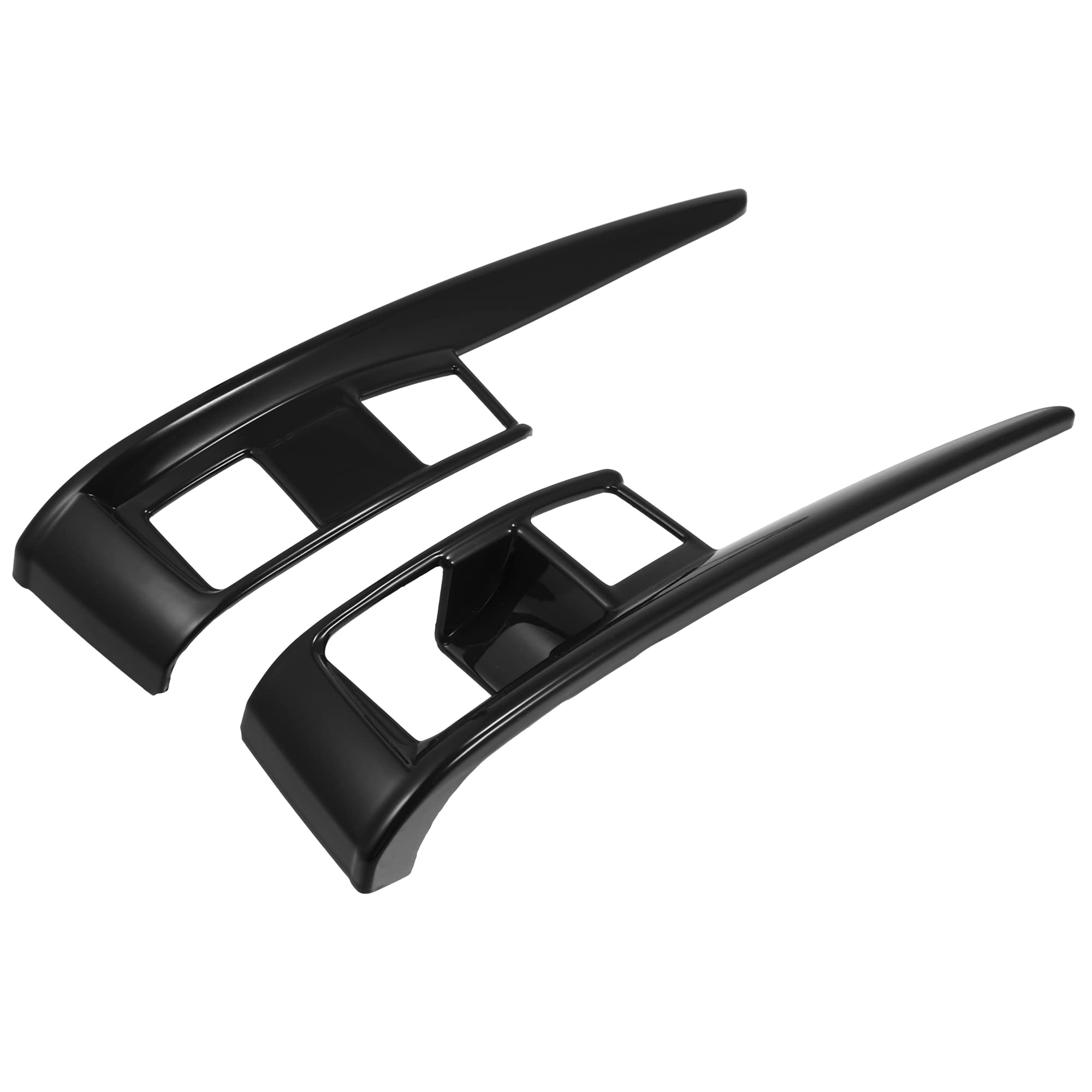 Photo 1 of X AUTOHAUX 1 Pair Gear Boots Trims Automatic Transmission Shift Panel Stickers for Honda Civic Sedan Hatchback Coupe 2016-2021 Gloss Black
