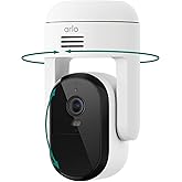 Arlo Essential Pan Tilt Security Camera 2K - Wired Plug-in Power Outdoor Camera, Person Recognition, Package Detection, Animated Preview, 1-Month Trial of Secure Plan, Auto Motion Tracking, 1 Cam