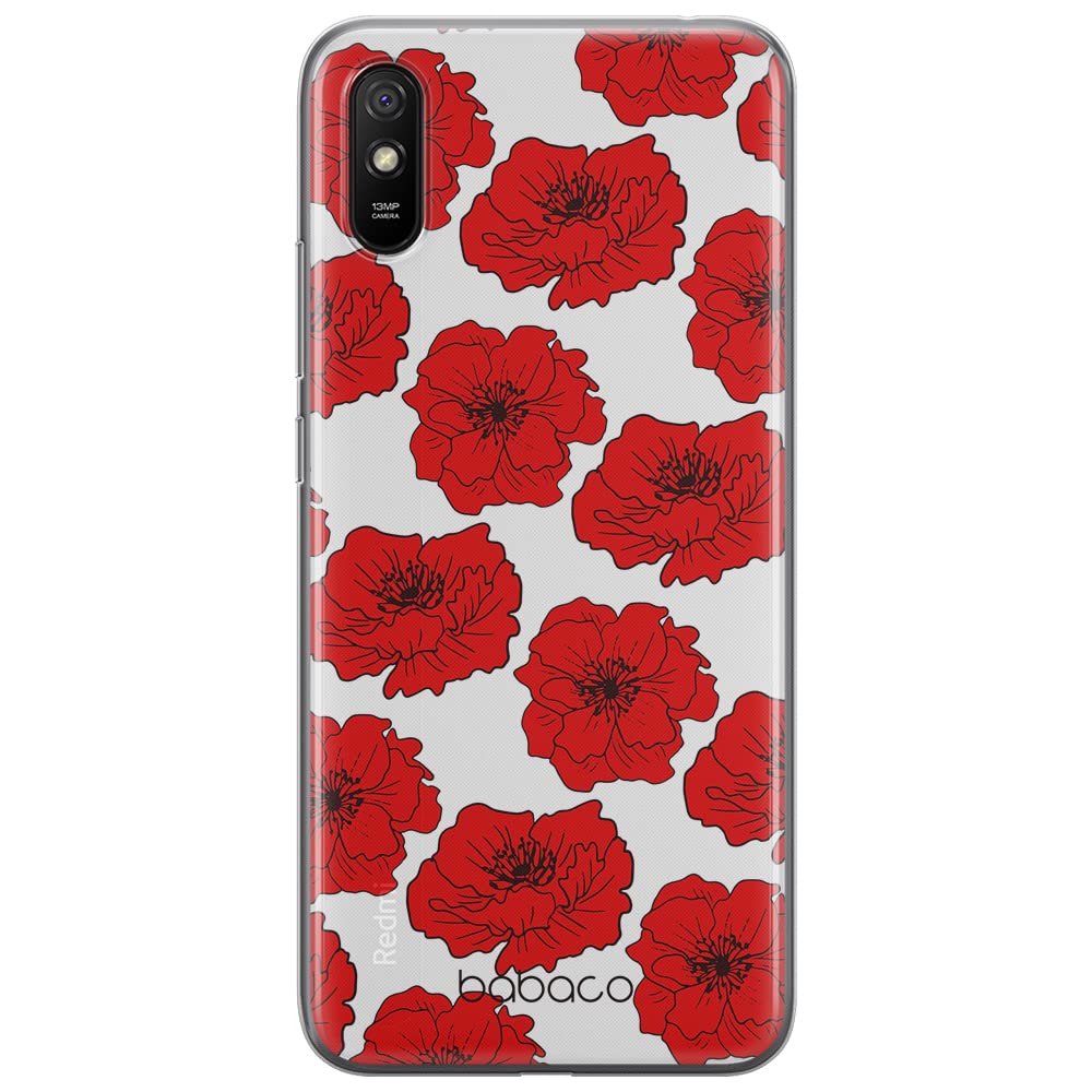 Babaco ERT GROUP mobile phone case for Xiaomi REDMI 9A original and officially Licensed pattern Flowers 018 optimally adapted to the shape of the mobile phone, case made of TPU