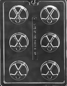 Grandmama's Goodies S124 Hockey Cookie Chocolate Candy Soap Mold with Exclusive Molding Instructions … (1)