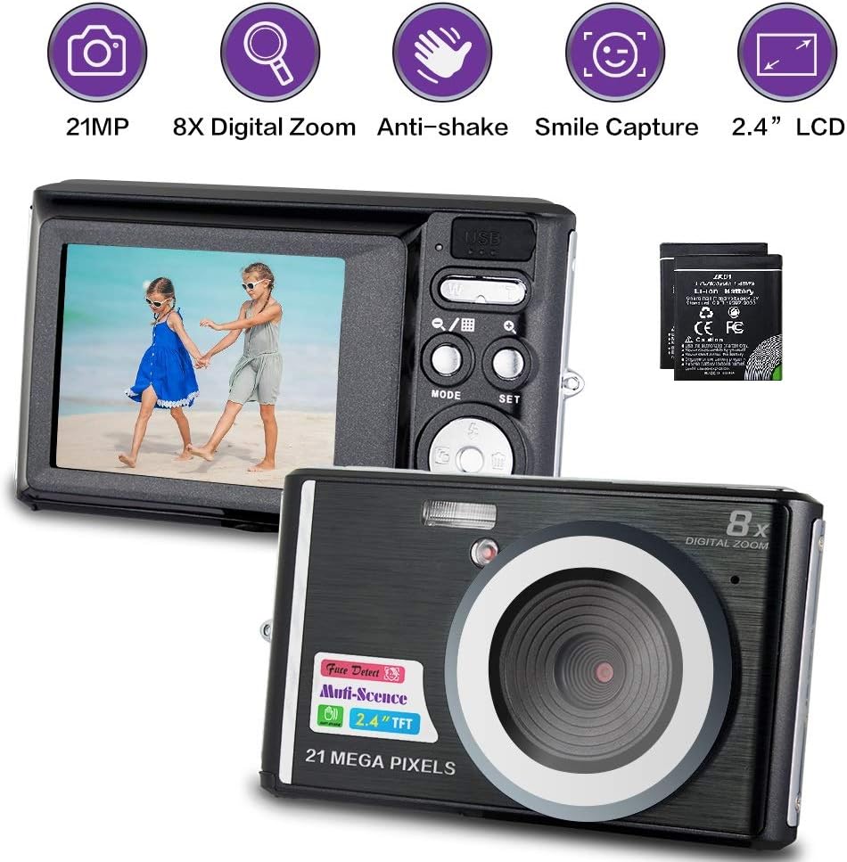 Digital Camera 21 Megapixels Compact Cameras with 8X Amazon.co.uk