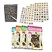Black Paper Art Set for Kids, 4 Pack Rainbow Scratch Notebook Drawing Paper for Kids