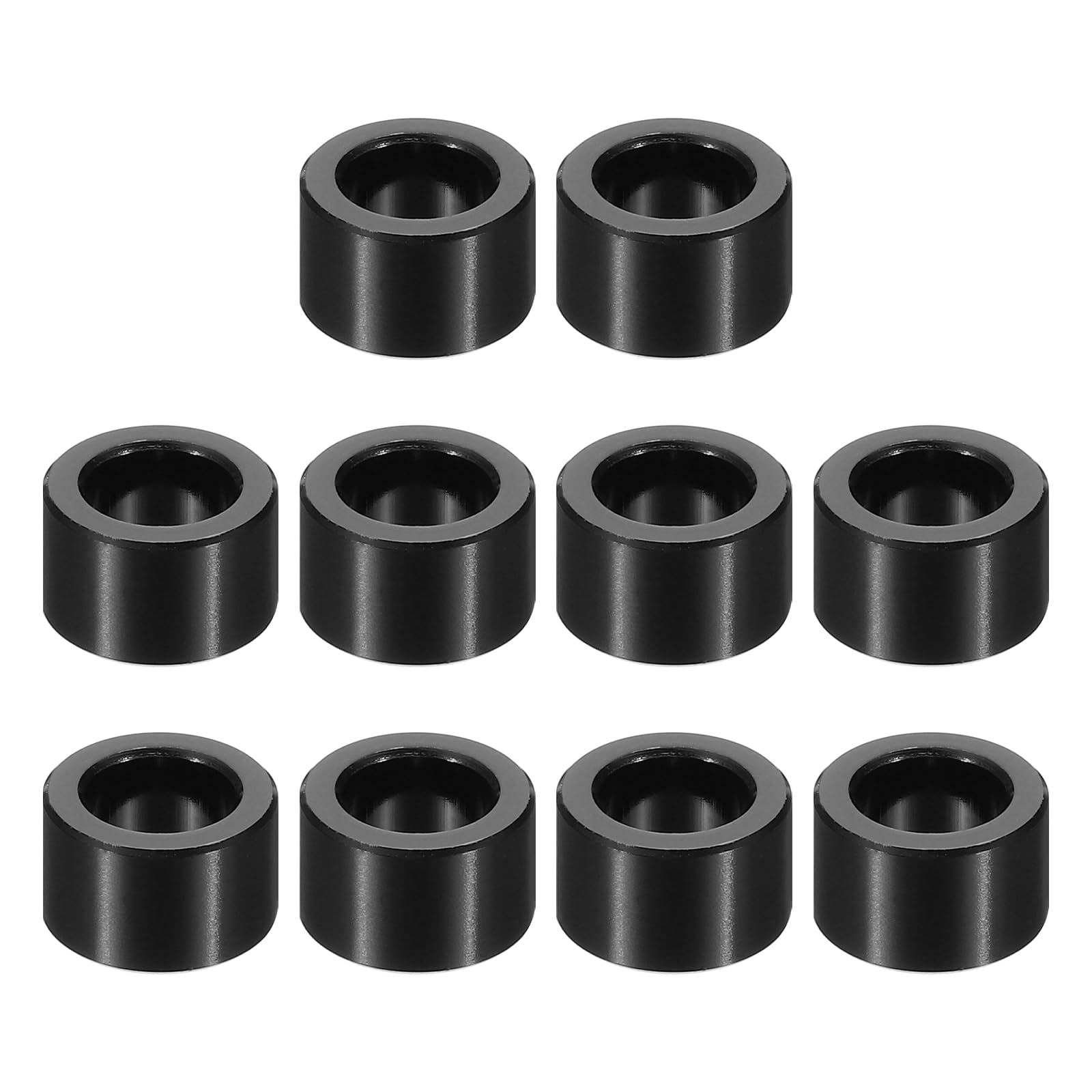 PATIKIL M8 Aluminum Spacers, 10 Pcs Metal Spacer Aluminum M8 x 1/2" OD x 3/8" L Aluminum Spacer Screw Standoff Round for 5/16" or M8 Screw Bolts