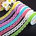 MassMall® Cute Lace Flower Clear DIY Decorative Washi Tape Masking Tape Sticky Paper Masking Adhesive Tape Scrapbooking &Phone DIY Decoration 3xRoll (Pink +Yellow+ Blue)