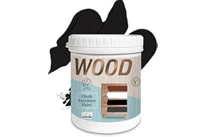 SIX FOXES Chalk Paint Furniture Paint Kit (With Tools) - [8Oz, licorice black] 12-15sq.ft/Twice. Wood Paint of Water-Based, Non-Toxic & Odorless, Use for Cabinets, Tables and Dressers Refinishing