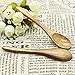 WEFOO Pack of 10 Mini Wooden Condiments Ice-cream Sugar Salt Spoons Small Spoons, Coffee Spoons