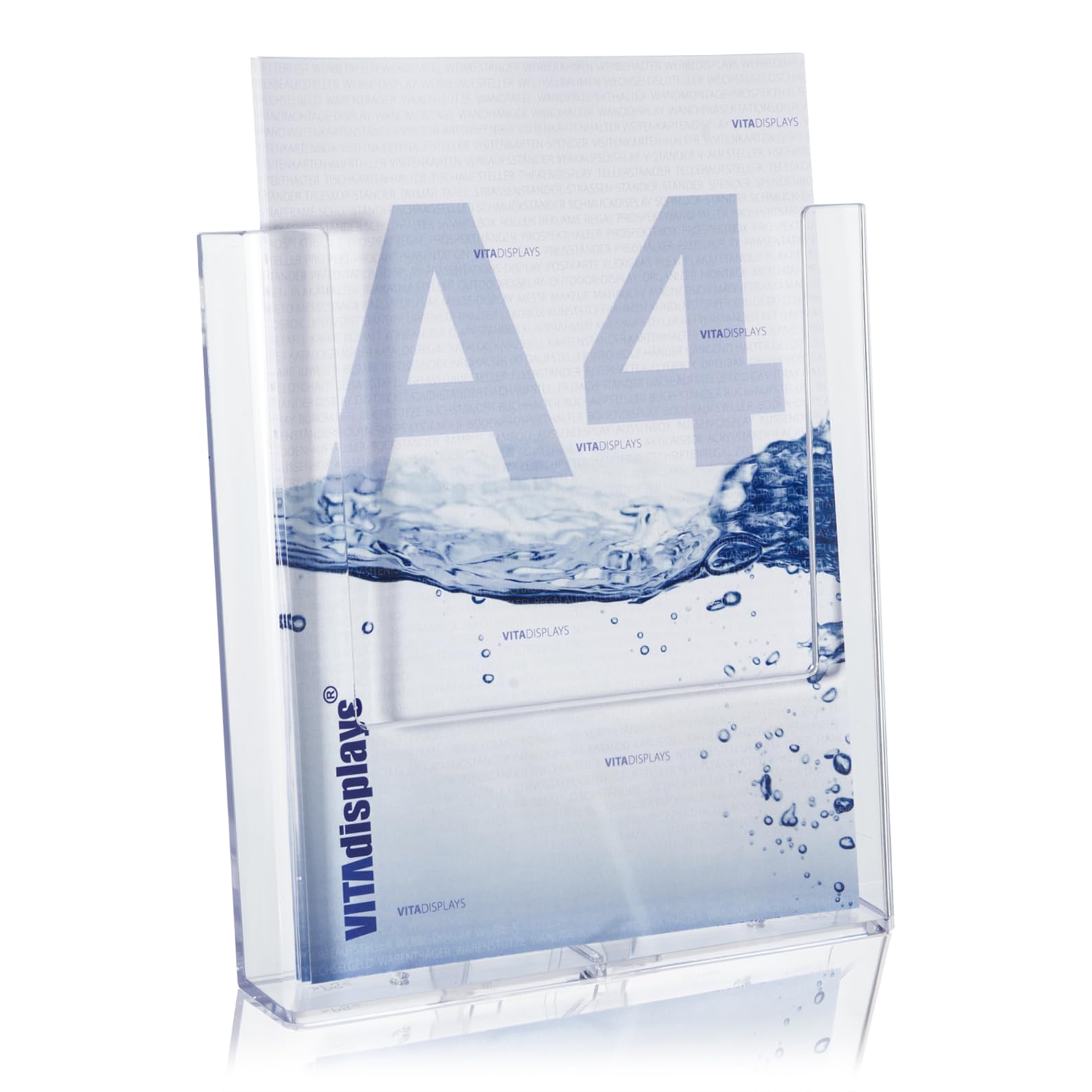 taymar Brochure Holder, Wall Brochure Holder, DIN A4, Transparent