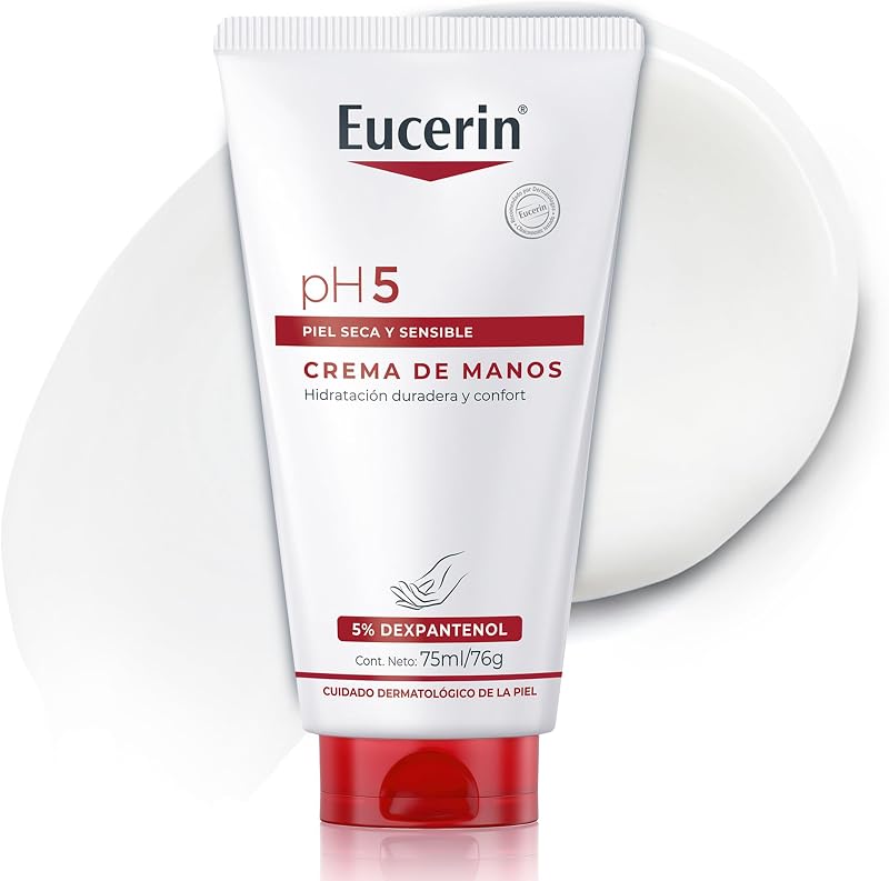Creme de Mãos pH5 (75 ml), creme reparador hidratante para mãos secas e rachadas, hidratação duradoura de absorção rápida, com Dexpantenol, para pele seca e sensível