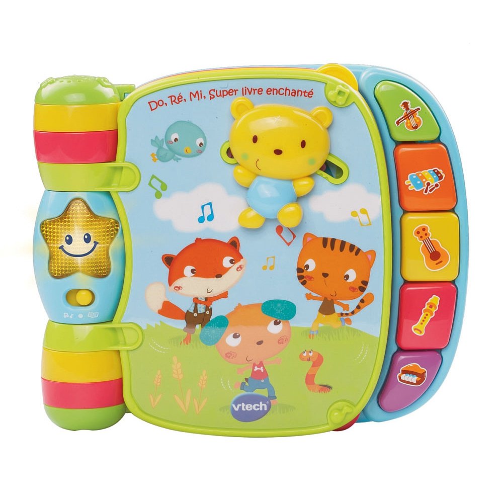 Vtech 166705 - Musical Toy, Interactive book for listening to famous notes Do, Re, Mi, 6 - 36 months, Blue [French Version] — image 1