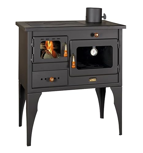 Stufa A Legna In Ghisa Con Forno E Piano Cottura Bruciatore A Ceppi E Combustibile Solido 10 Kw