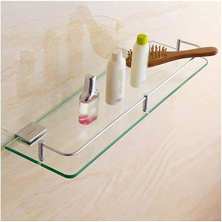 estante Toallero Baño Pared Vidrio con riel Metal Ducha Carrito Cesta