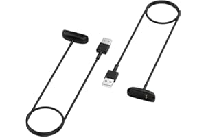 FitTurn Charger Compatible with Fitbit Ace 3 Activity Tracker for Kids 3.3ft/100cm Replacement USB Charger Charging Cable Base Data Sync for Ace 3 Fitness Tracker 6+ (Tow*Black)