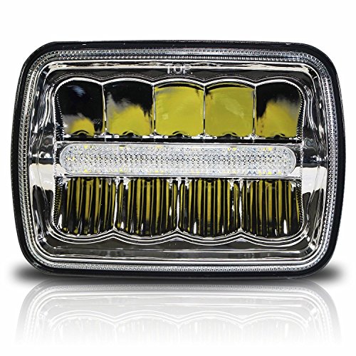 7x6 led headlights hid light bulbs crystal clear sealed…