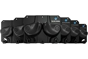 Gravity Grabber Ultimate Ski & Snowboard Wall Storage Rack - Fits any Ski or Snowboard - Save Your Rocker, Tips and Tails - Damage-free - 6x - Black