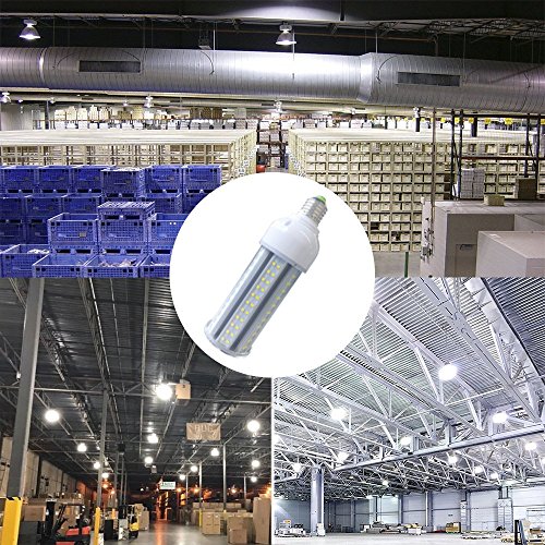 25W LED Corn Light Bulb, E26 Medium Screw Base, 6500K Daylight White 2400 Lumens, 200 Watt Equivalent Metal Halide Replacement for Indoor Outdoor Large Area Lighting, Street and Area Light, HID, HPS