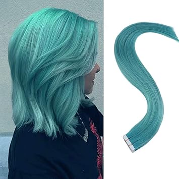 Amazon Com Runature 10pcs Set Teal Colors Straight Long Tape In
