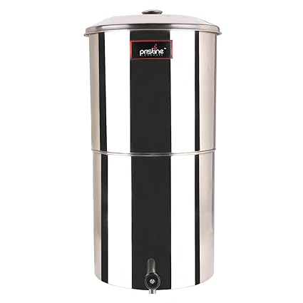 Pristine Stainless Steel Water Filter, 26Liters, 3 Candles, 1Piece, Silver