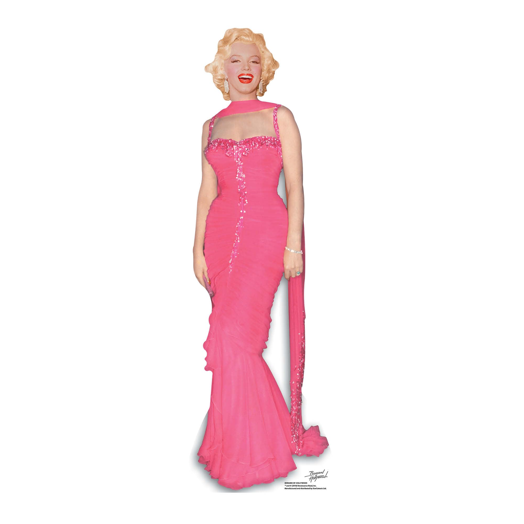 Star Cutouts SC272 Marilyn Monroe Pink Evening Gown Cardboard Cutout – Stunning Hollywood Display for Fans, Collectors & Home Décor