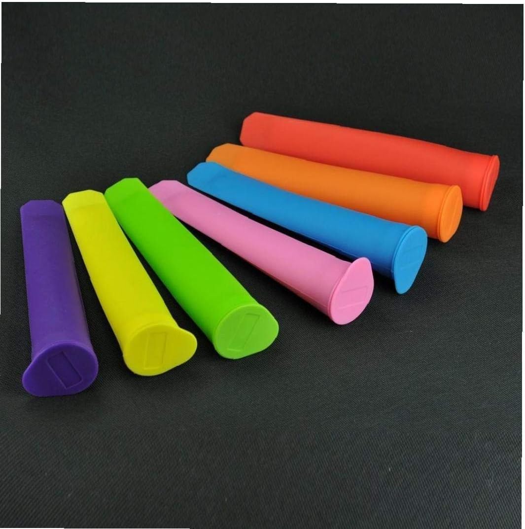 Aisoway Silicone Ice Pop Moulds Push Up Lolly Mold Kithchen Gadge Color Random