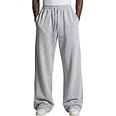 Yimoon Men's Baggy Sweatpants Casual Drawstring Waist Wide Leg Athletic Lounge Sweat Pants with Pockets