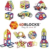 4DBlocks - Play it , Love it! - Magnetic Building Block Set - 40 Pieces - Promotes Creativity, Imagination & Brain Development - The Best Combination Of Recreation & Education For Children