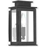 Livex Lighting 20191-04 Transitional One Light Outdoor Wall Lantern from Princeton Collection in Black Finish