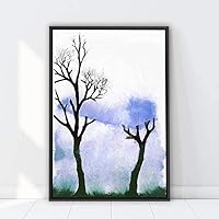 Framed Canvas Wall Art Abstract Trees Canvas Prints Home Artwork Decoration for Living Room,Bedroom - 16x24 inches