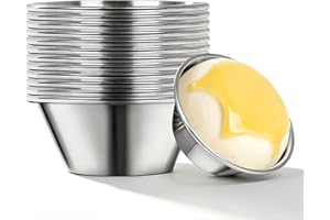 WPffvv 12 Pcs Puto Mold Cups for Steamer Filipino, 2.56" x 1.06" Reusable Stainless Steel Puto Baking Cups, BPA-Free and Non-