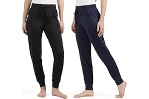 TEX2FIT 2-Pack Women’s Stretchy Jogger Pants- Running Workout Yoga Athletic Sweatpants for Women