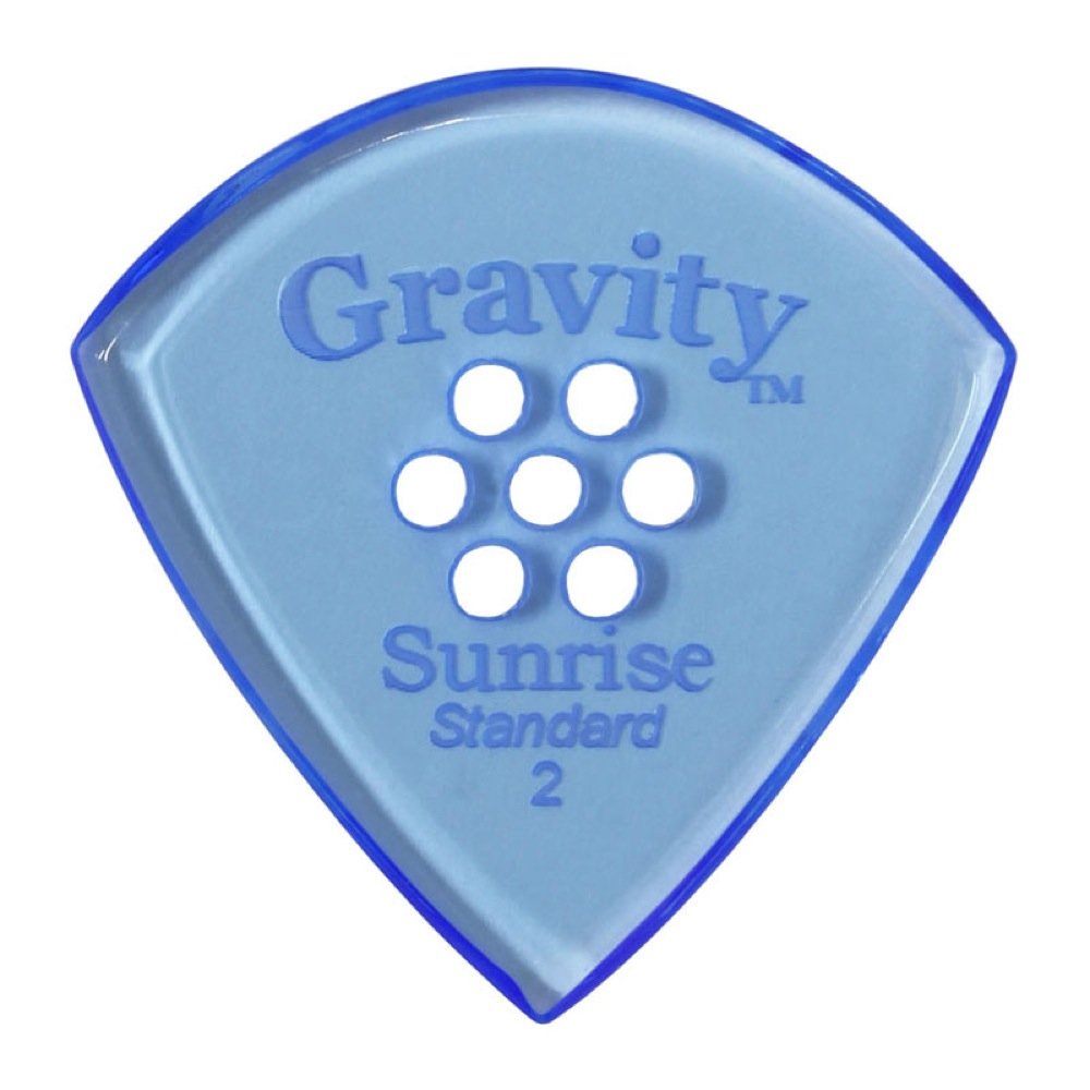 Gravity Picks Sunrise - Standard Size, 2 Millimeter, W Multi-Hole Grip