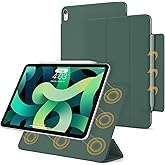 Magnetic Case for iPad Air 11 Inch M3/M2 2025/2024, Smart Folio for iPad Air 5th/4th Generation 10.9 Inch 2022/2020 Model, Trifold Stand Case, Auto Sleep/Wake, Support Apple Pencil Pro (Green)