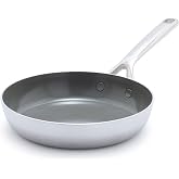 GreenPan GP5 Stainless Steel 5-Ply Healthy Ceramic Nonstick 8" Frying Pan Skillet, Scratch Resistant, Induction, Dishwasher &amp; Oven Safe, PFAS-Free