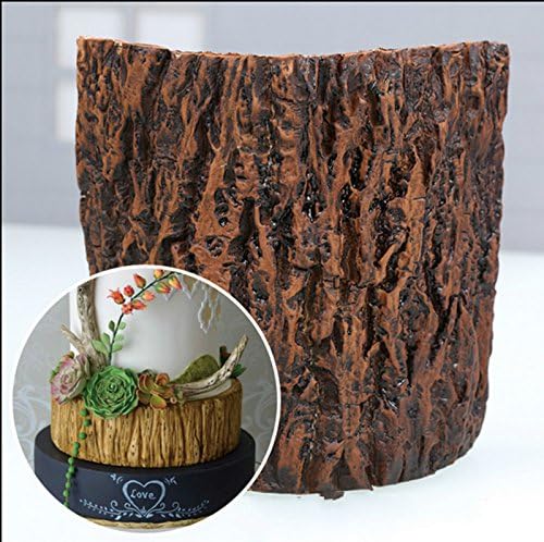 3D Tree Bark Texture Line Fondant Cupcake Chocolater Cake Silicone Mold Baking Mat Bakeware Pad for Kitchen Baking Decoration Tool