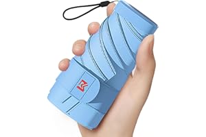 Moorrlii Travel Mini Umbrella for Purse With Case - Small Compact UV Protection Sun-Lightweight Tiny Pocket Umbrella for Women, Girls