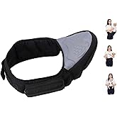 Baby Carrier with Hip Seat, Newborn to Toddler, Adjustable Extended, Ergonomic M Position Baby Carrier with Multiple Pockets 7-40lbsfor dad and mom, Black