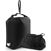 Travel Laundry Bag, Vacuum Compression Dirty Clothes Travel Bag Waterproof Wet Dry Bags Large Capacity Space Saver Bags Reusable Camp Clothes Organizer for Sports Dorm Laundromat (1 Pcs) (Black, M)