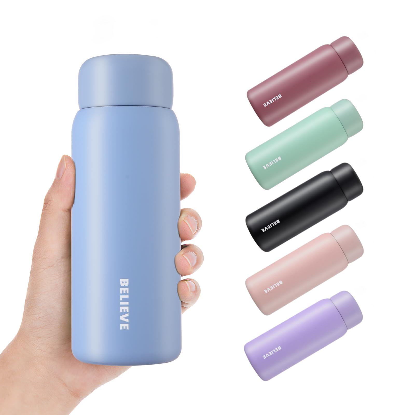 Photo 1 of 10 OZ Small Insulated Water Bottle, Mini Water Bottle for Hot&Cold Drinks Leak-Proof Design,Small Flask for Coffee, Milk, Travel, School & Office Use