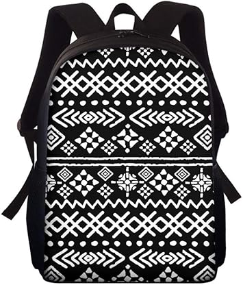 Schulrucksack Rucksack Buchertaschen Fur Kinder Madchen Jungen Laptop Laptoptasche Frauen Anti Theft Casual Rucksack Schwarz Weiss Muster Amazon De Koffer Rucksacke Taschen