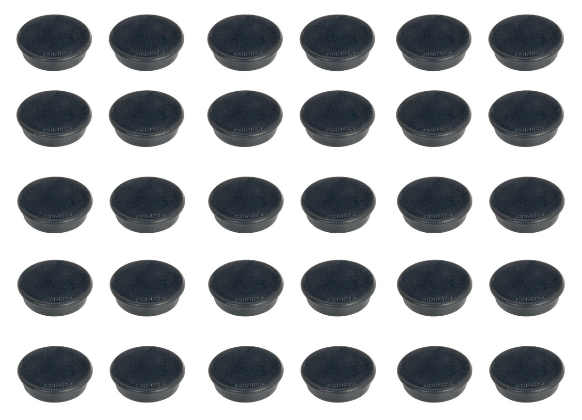 30x Franken magnetic magnet, 32 mm, 800 g black