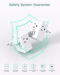 [2-Pack] European Travel Plug Adapter